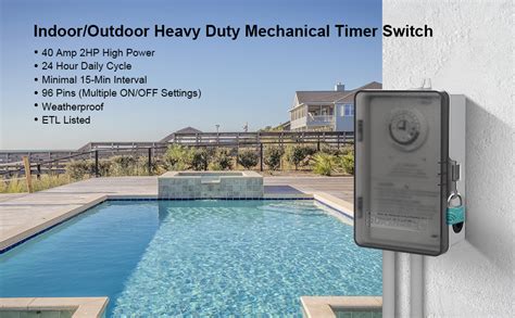 Suraielec Outdoor Indoor 24 Hour Mechanical Pool 